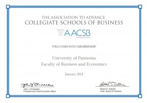 AACSB oklevél