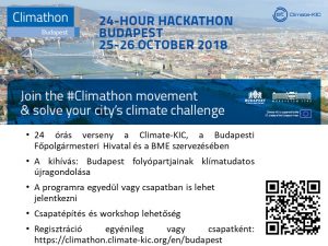 CLIMATHON 2018 - Versenyezz klímabarát kreativitásból, együttműködésből, szellemi állóképességből!